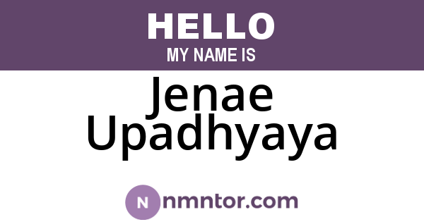 Jenae Upadhyaya