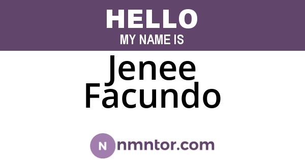 Jenee Facundo