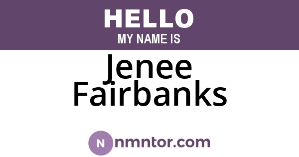 Jenee Fairbanks
