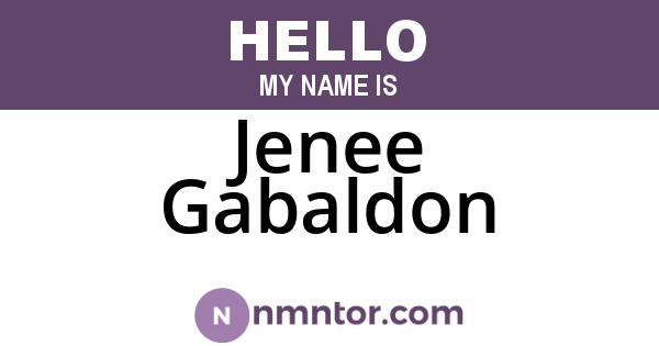Jenee Gabaldon