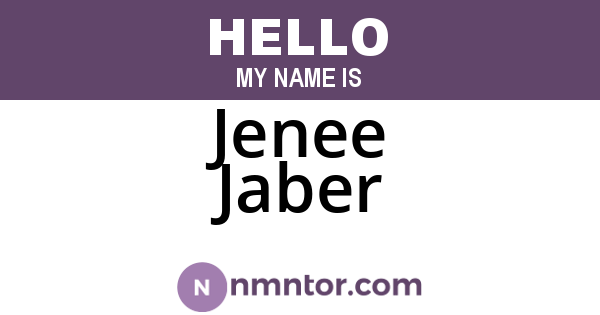 Jenee Jaber