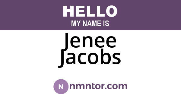 Jenee Jacobs