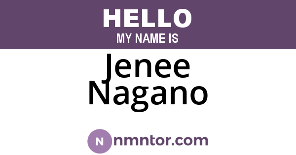 Jenee Nagano