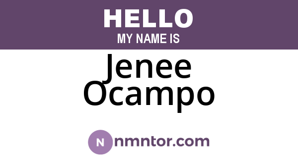 Jenee Ocampo