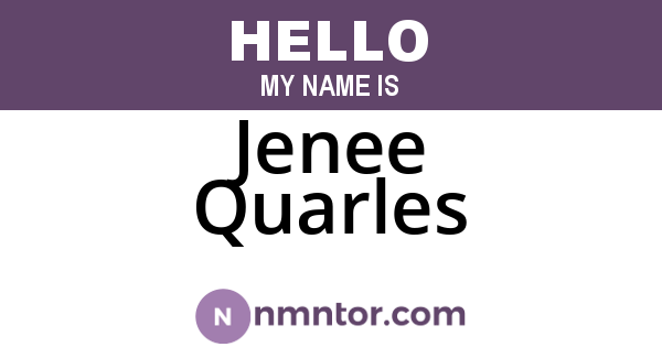 Jenee Quarles