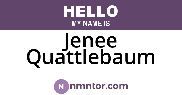 Jenee Quattlebaum