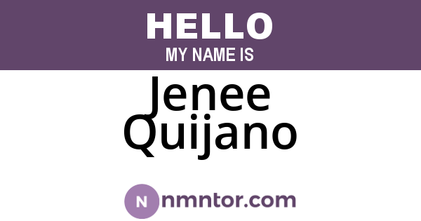 Jenee Quijano