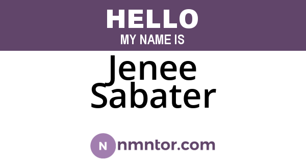 Jenee Sabater