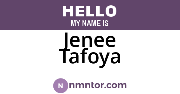Jenee Tafoya