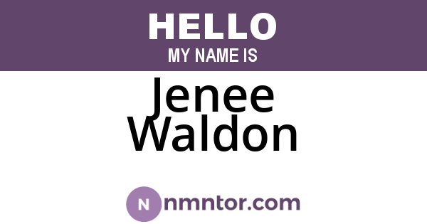 Jenee Waldon