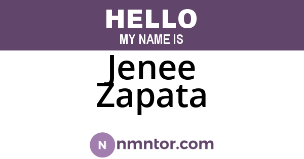 Jenee Zapata