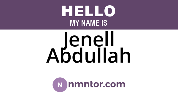 Jenell Abdullah