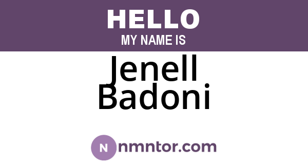 Jenell Badoni