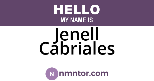 Jenell Cabriales