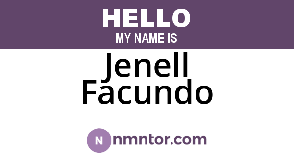 Jenell Facundo