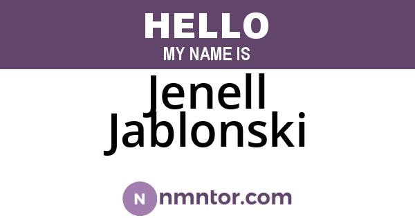 Jenell Jablonski