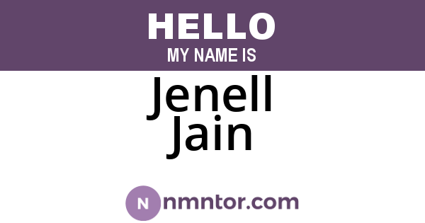 Jenell Jain
