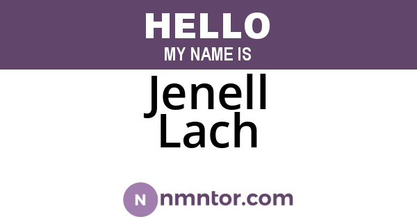 Jenell Lach