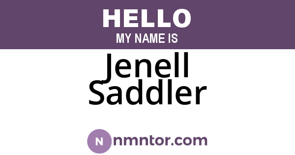 Jenell Saddler