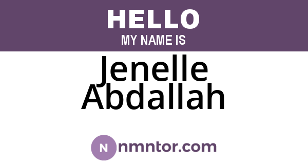 Jenelle Abdallah