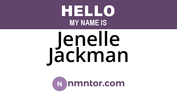 Jenelle Jackman