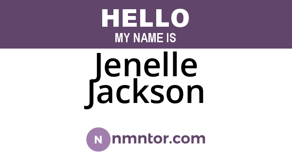Jenelle Jackson