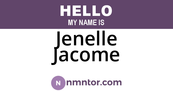 Jenelle Jacome