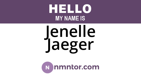 Jenelle Jaeger