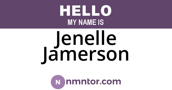 Jenelle Jamerson