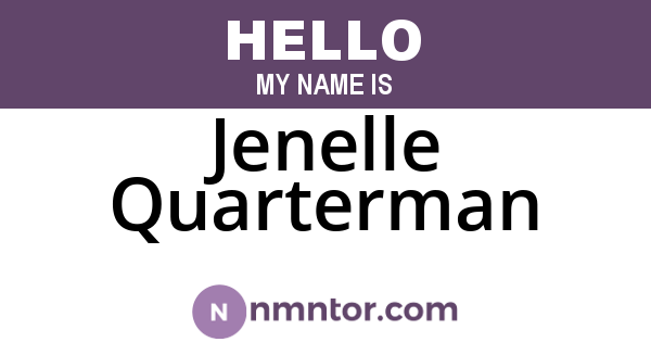 Jenelle Quarterman