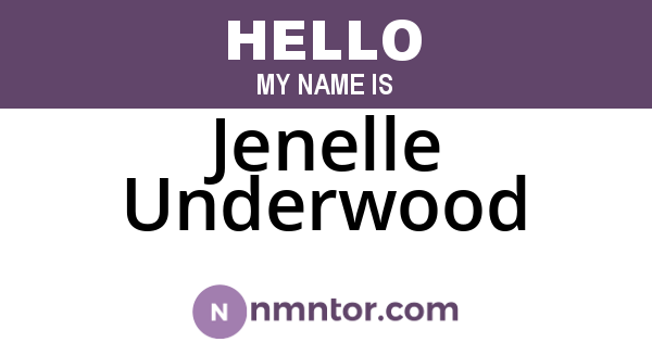 Jenelle Underwood