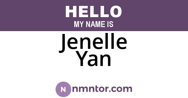 Jenelle Yan