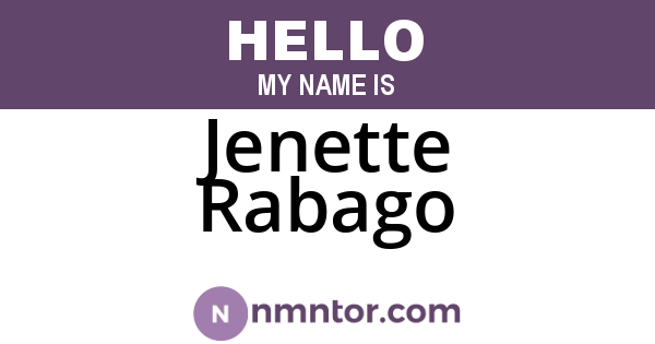 Jenette Rabago