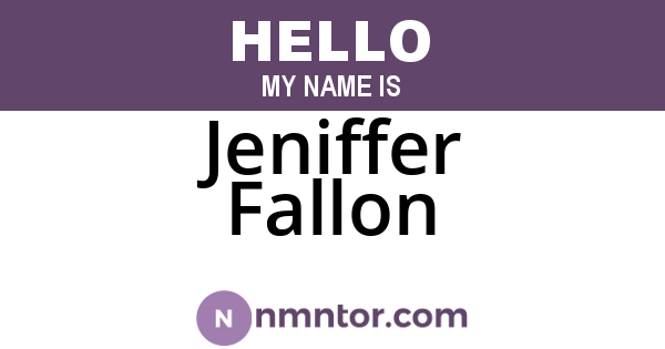 Jeniffer Fallon
