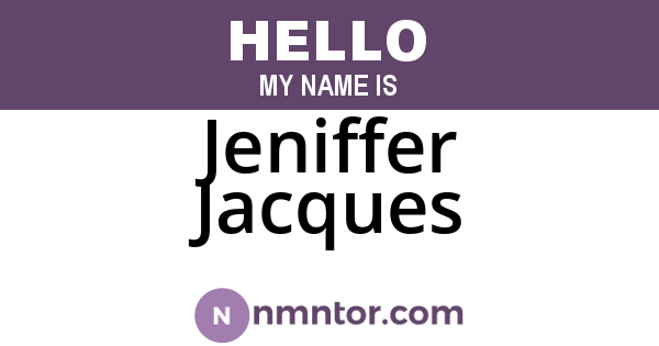 Jeniffer Jacques