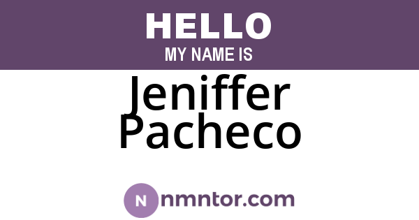 Jeniffer Pacheco
