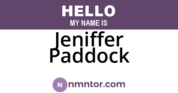 Jeniffer Paddock