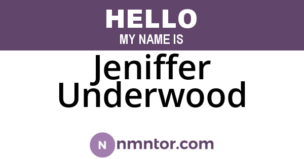 Jeniffer Underwood
