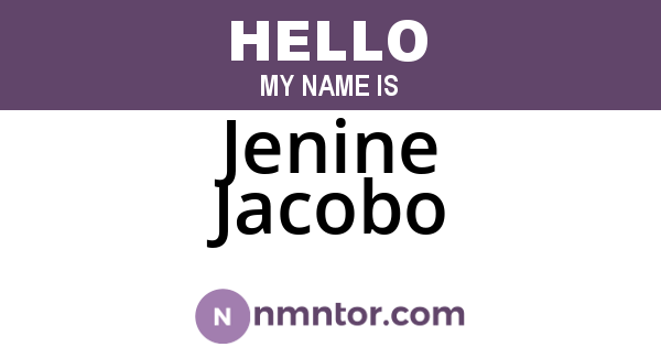 Jenine Jacobo