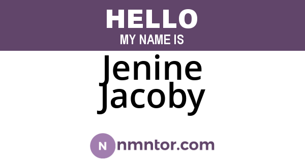 Jenine Jacoby