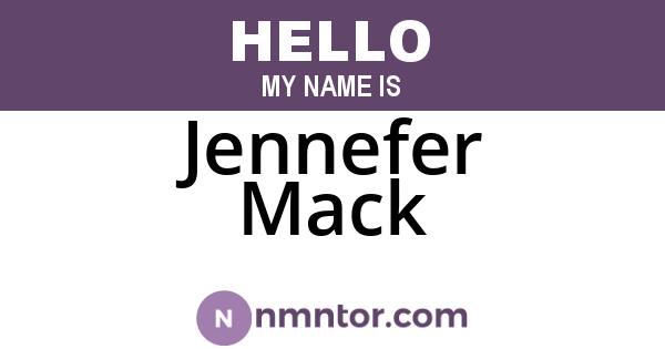 Jennefer Mack