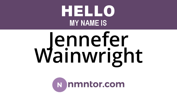 Jennefer Wainwright