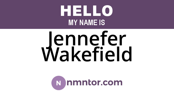 Jennefer Wakefield