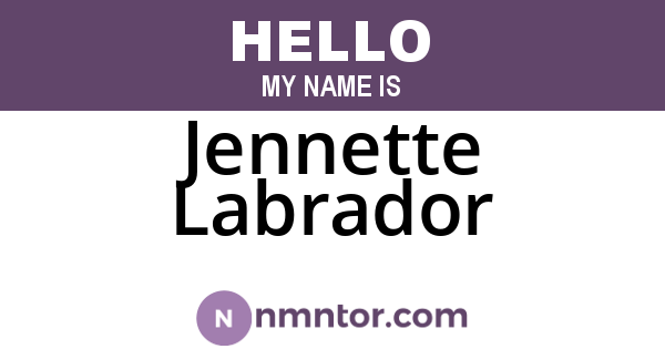 Jennette Labrador