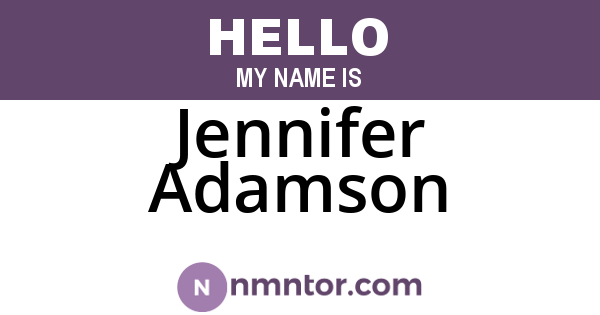 Jennifer Adamson
