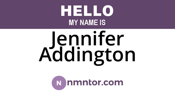 Jennifer Addington