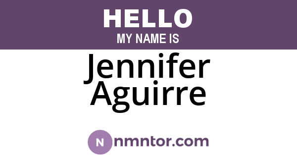 Jennifer Aguirre