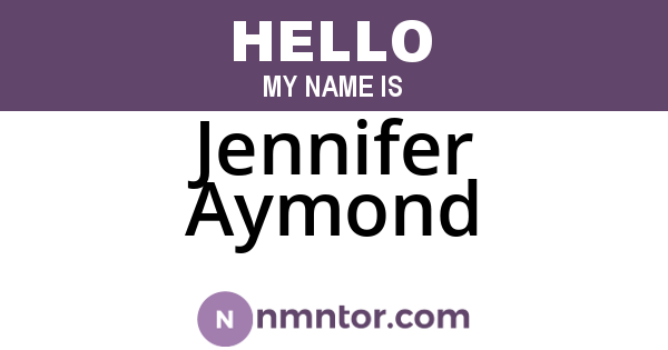 Jennifer Aymond