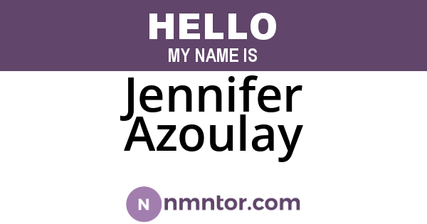 Jennifer Azoulay