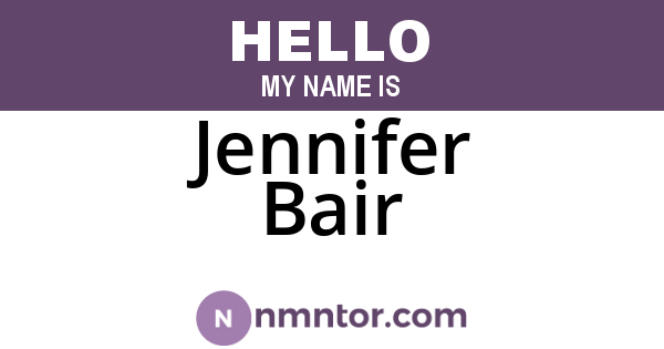 Jennifer Bair